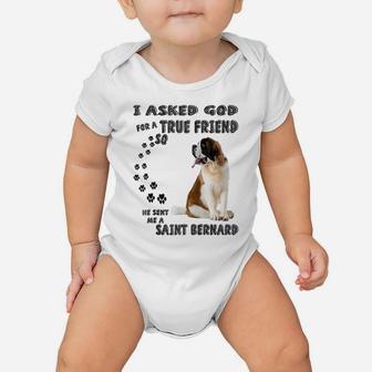 Saint Bernard Mom Dad Quote Costume, Cute Alpine Spaniel Dog Raglan Baseball Tee Baby Onesie | Crazezy AU