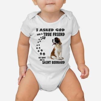 Saint Bernard Mom Dad Quote Costume, Cute Alpine Spaniel Dog Sweatshirt Baby Onesie | Crazezy