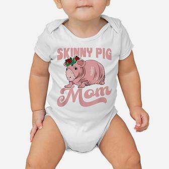 Skinny Pig With Flower For A Guinea Pig Lover Mom Baby Onesie | Crazezy
