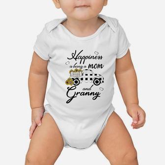 Sunflower Happiness Is Being A Mom And Granny Baby Onesie | Crazezy UK