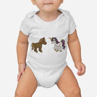 Unicorn Auntie Your Aunt My Aunt Funny Magical Family Gift Baby Onesie | Crazezy