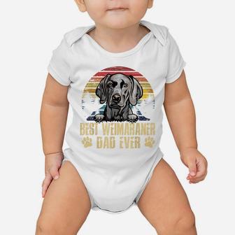 Vintage Best Weimaraner Dad Ever Funny Dog Dad Baby Onesie | Crazezy DE
