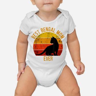 Vintage Retro Best Bengal Cat Mom Ever Gift For Fur Mamas Baby Onesie | Crazezy