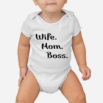 Wife Mom Boss Game Baby Onesie | Crazezy