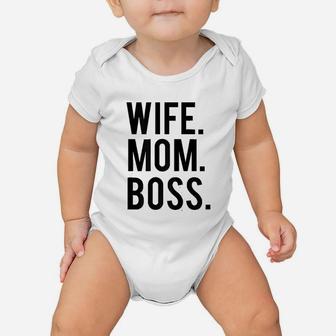 Wife Mom Boss Mothers Day Baby Onesie | Crazezy CA