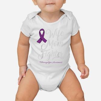 Wife Mom Fibromyalgia Awareness Survivor Women Girl Baby Onesie | Crazezy