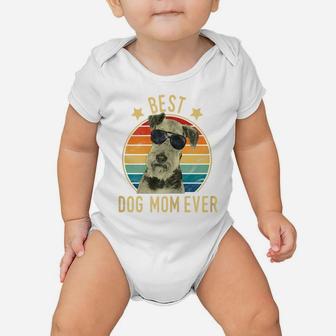 Womens Best Dog Mom Ever Airedale Terrier Mother's Day Gift Baby Onesie | Crazezy CA