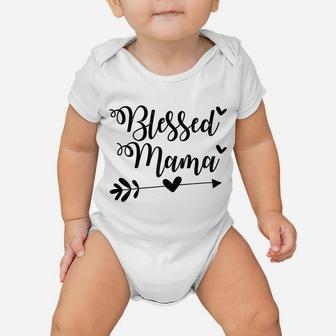 Womens Blessed-Mama Mom-Life Proud Saying Qoute Mommy Mother Baby Onesie | Crazezy CA