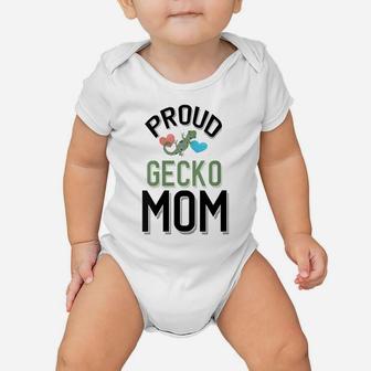 Womens Cute Pet Gecko Owner - Proud Gecko Mom Baby Onesie | Crazezy