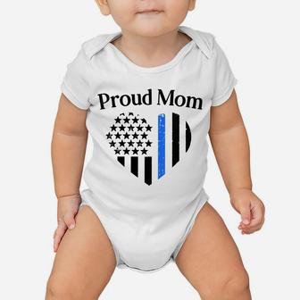 Womens Cute Proud Mom Law Enforcement Police Officer Cop Mama Gift Baby Onesie | Crazezy