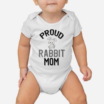 Womens Cute Rabbit Family - Proud Rabbit Mom Baby Onesie | Crazezy