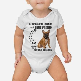 Womens French Bulldog Quote Mom Dad Print, Cute Frenchie Dog Lover Baby Onesie | Crazezy AU
