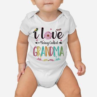 Womens I Love Being Called Grandma Daisy Flower For Mimi Nana Lover Baby Onesie | Crazezy CA