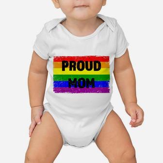Womens Lgbtq Gay Pride Rainbow Support Ally Proud Mom Family Baby Onesie | Crazezy DE