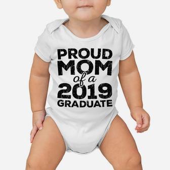 Womens Proud Mom Of A 2019 Graduate Senior Class Graduation Baby Onesie | Crazezy