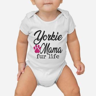 Yorkie Mama Dog Mom Yorkshire Terrier Gift Women Baby Onesie | Crazezy