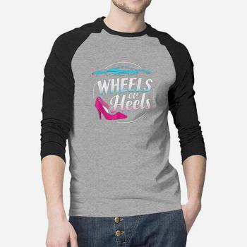 Gender Reveal Party Wheels Or Heels T-Shirt Gift Gender Reveal Party Wheels Or Heels T-Shirt Gift
