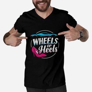 Gender Reveal Party Wheels Or Heels T-Shirt Gift Gender Reveal Party Wheels Or Heels T-Shirt Gift