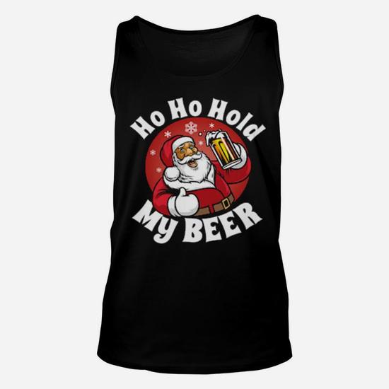 Ho Ho Hold My Beer Santa & Reindeer Beer Bestie T-Shirt