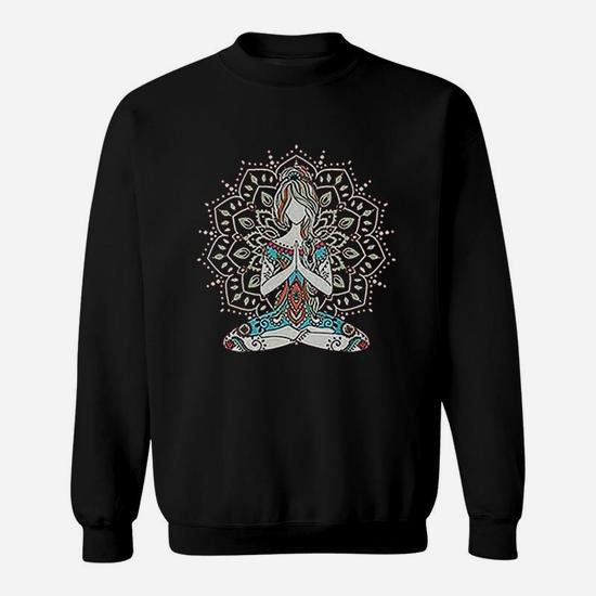 Lotus Flower And Moon Graphic Sweatshirt - Thegiftio UK