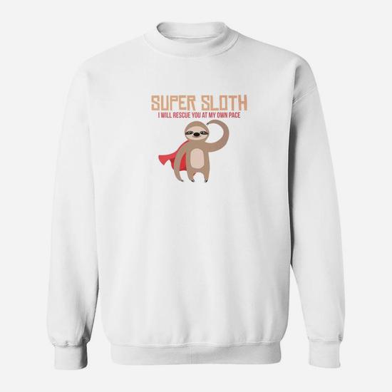 Supersloth Super Slow Funny Cute Sloth Superhero T-Shirt