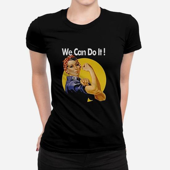 Women's Rosie The Riveter We Can Do It Retro Ww2 Tee T-Shirt Women's Rosie The Riveter We Can Do It Retro Ww2 Tee T-Shirt