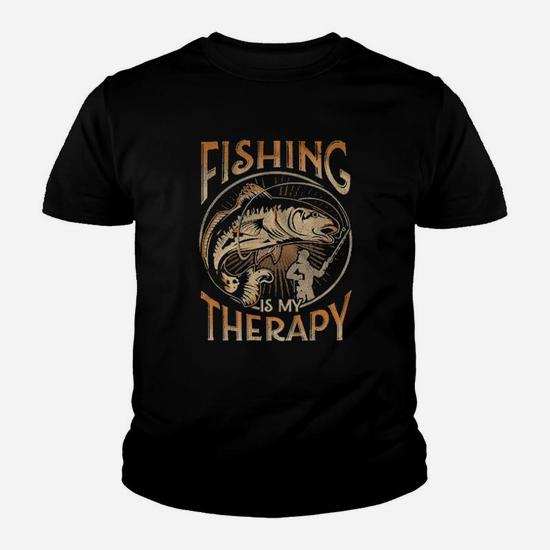 Fishing Is My Therapy Youth T-shirt - Monsterry