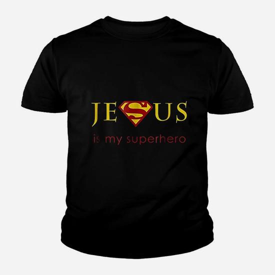 Jesus Is My Superhero Youth T shirt Thegiftio UK