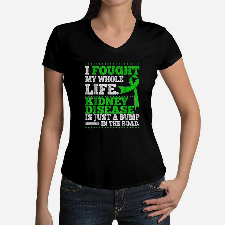 Chronic Kidney Disease Awareness Women V-Neck T-Shirt
