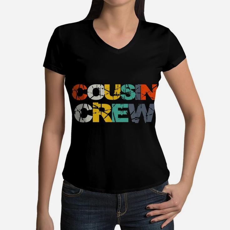 Cousin Crew  Kids Women Men Girl Funny Gift Women V-Neck T-Shirt