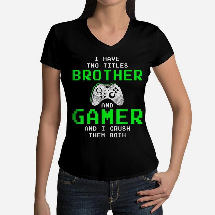 Funny Gaming Brothers Tee - Gamer Gifts For Teen Boys Women V-Neck T-Shirt