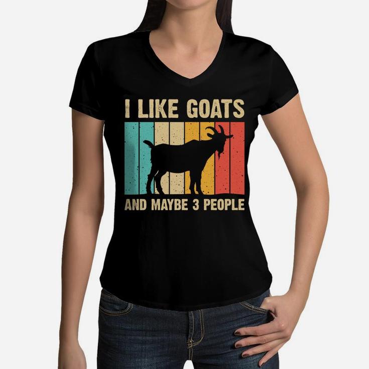Funny Goat Art For Men Women Kids Farming Goat Lover Stuff Sweatshirt Women V-Neck T-Shirt