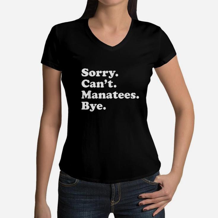 Funny Manatee Gift For Men Women Boys Or Girls Women V-Neck T-Shirt
