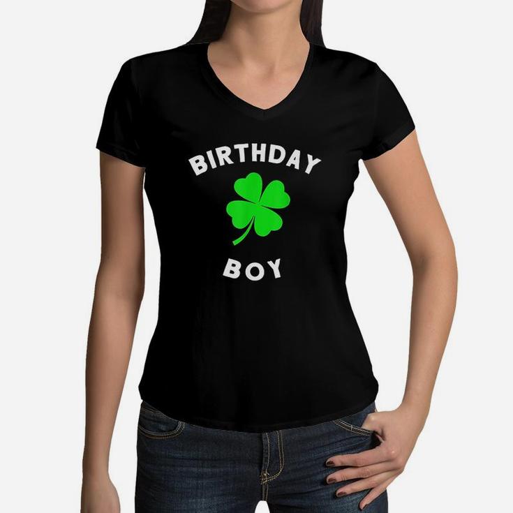 Funny St Patricks Day Birthday Gift Design For Boys Women V-Neck T-Shirt