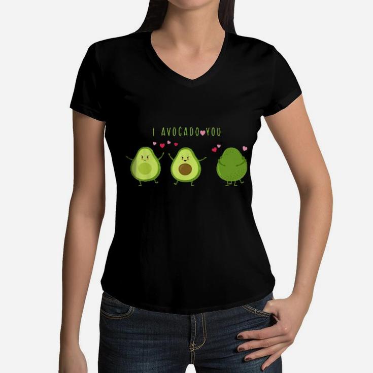 I Avocado You Cool Valentine Idea Vegan Girls Guacamole Women V-Neck T-Shirt