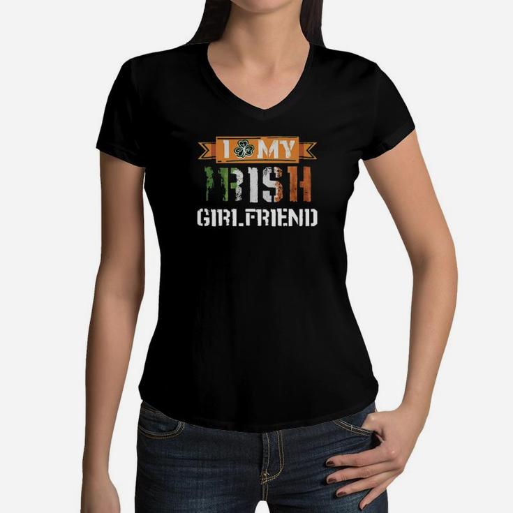I Love My Irish Girlfriend Women V-Neck T-Shirt