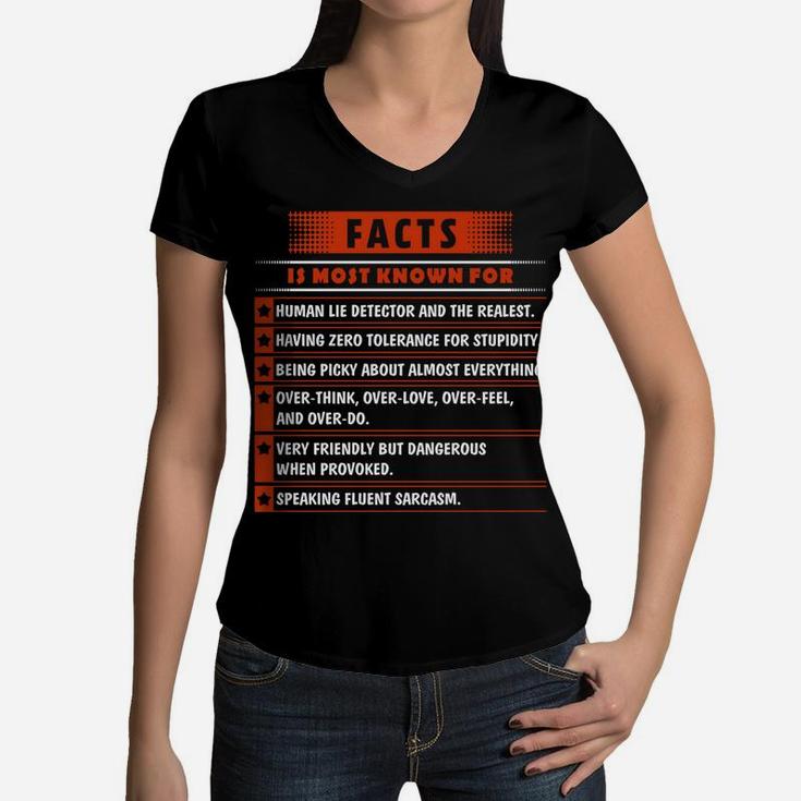 January Girl Facts Funny Most Known For Human Lie Detector Women V-Neck T-Shirt