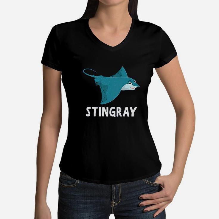 Kids Stingray Women V-Neck T-Shirt