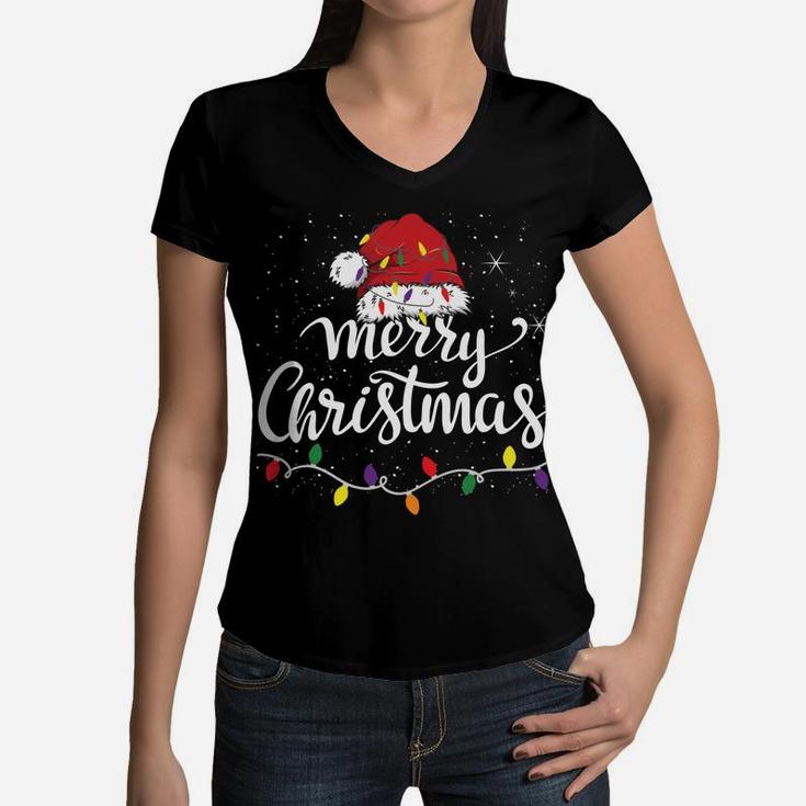 Merry Christmas Family Funny Christmas Women Men Xmas Kids Women V-Neck T-Shirt