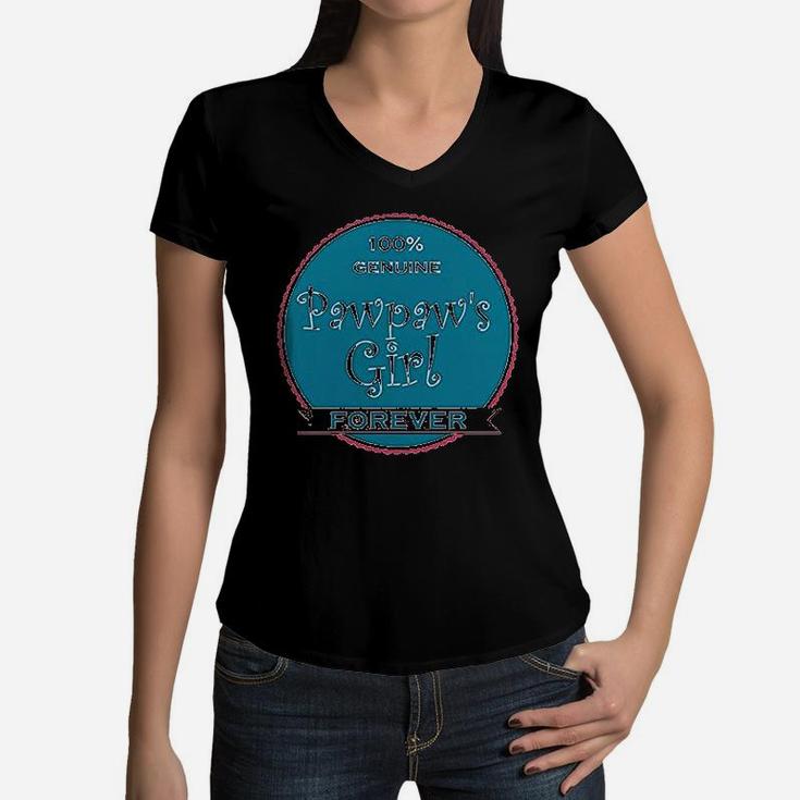 Pawpaws Girl Women V-Neck T-Shirt