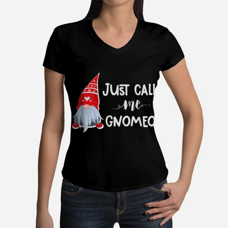 Punny Gnome Valentine T Shirts Valentines Day Boyfriend Men Women V-Neck T-Shirt