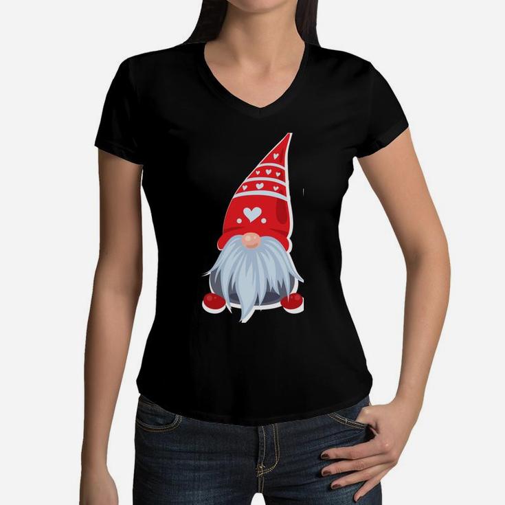 Punny Gnome Valentine T Shirts Valentines Day Boyfriend Men Women V-Neck T-Shirt