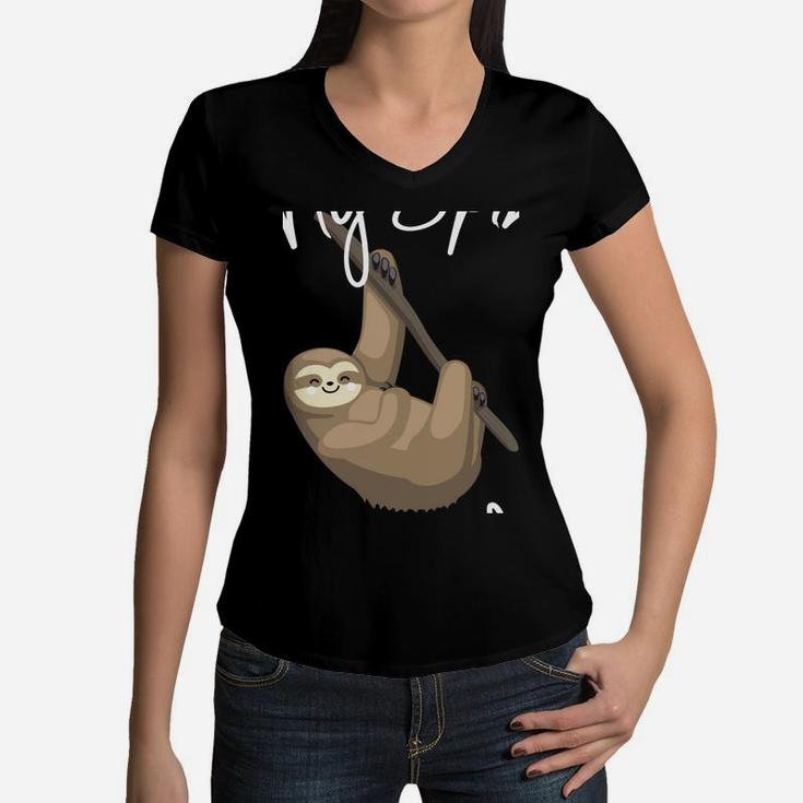 Sloth Is My Spirit Animal Gift Clothing Teen Girls Women Women V-Neck T-Shirt