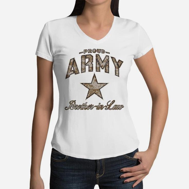 Army Brother-In-Law Shirts For Men And Boys Camo Women V-Neck T-Shirt