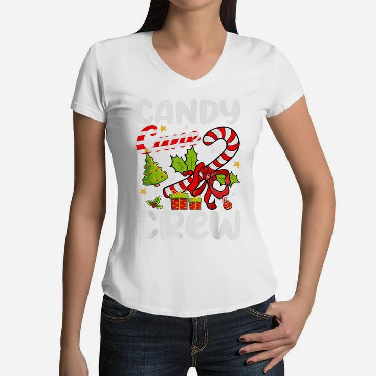 Candy Cane Cutie Funny Christmas Boys Girls Kids Xmas Pajama Sweatshirt Women V-Neck T-Shirt
