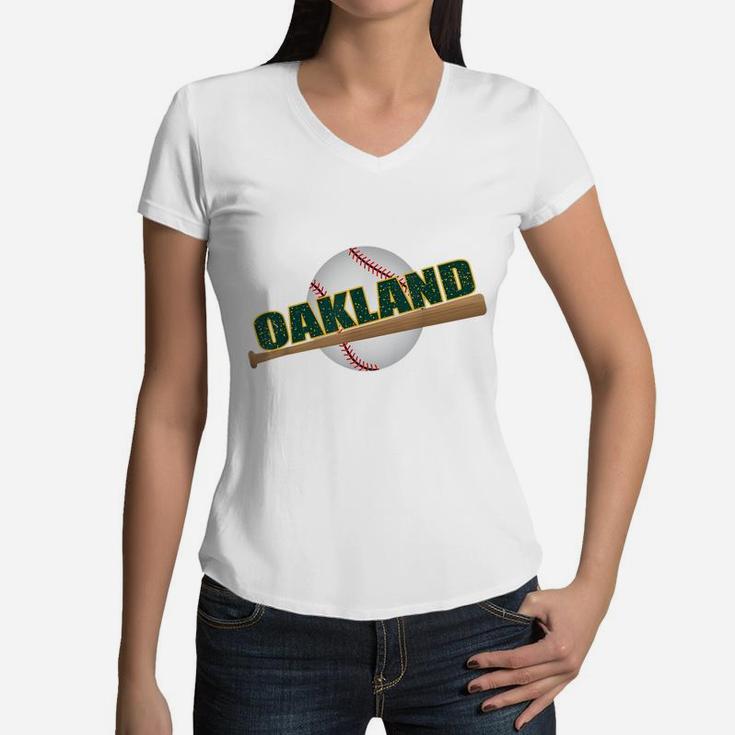 Oakland Baseball Fans Love Their Boys Of Spring Summer Women V-Neck T-Shirt