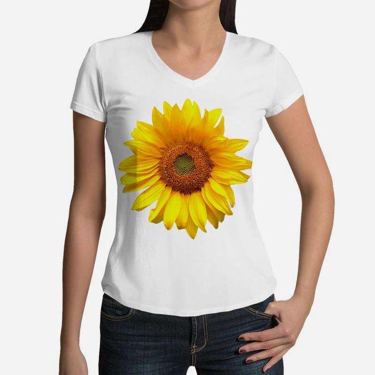 Sunflower For Women Birthday Christmas Cute Gift Girls Women V-Neck T-Shirt