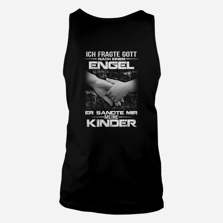 Engelsmotiv Schwarzes Unisex TankTop mit inspirierendem Spruch