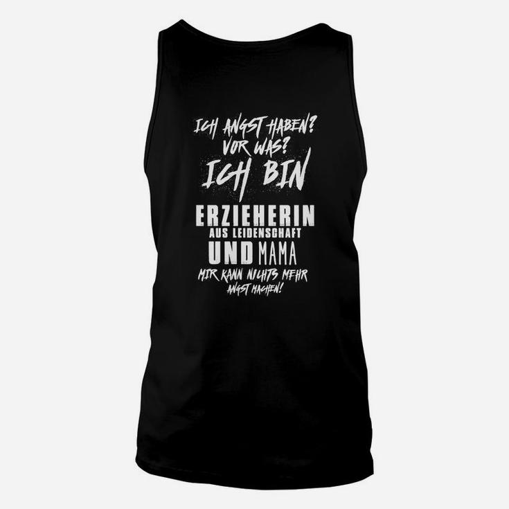 Erzieherin und Mama Leidenschaft Unisex TankTop in Schwarz, Perfektes Tee für Mütter