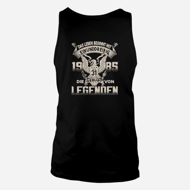 Geburt von Legenden 1985 Unisex TankTop, Adlermotiv Jahrgang Tee